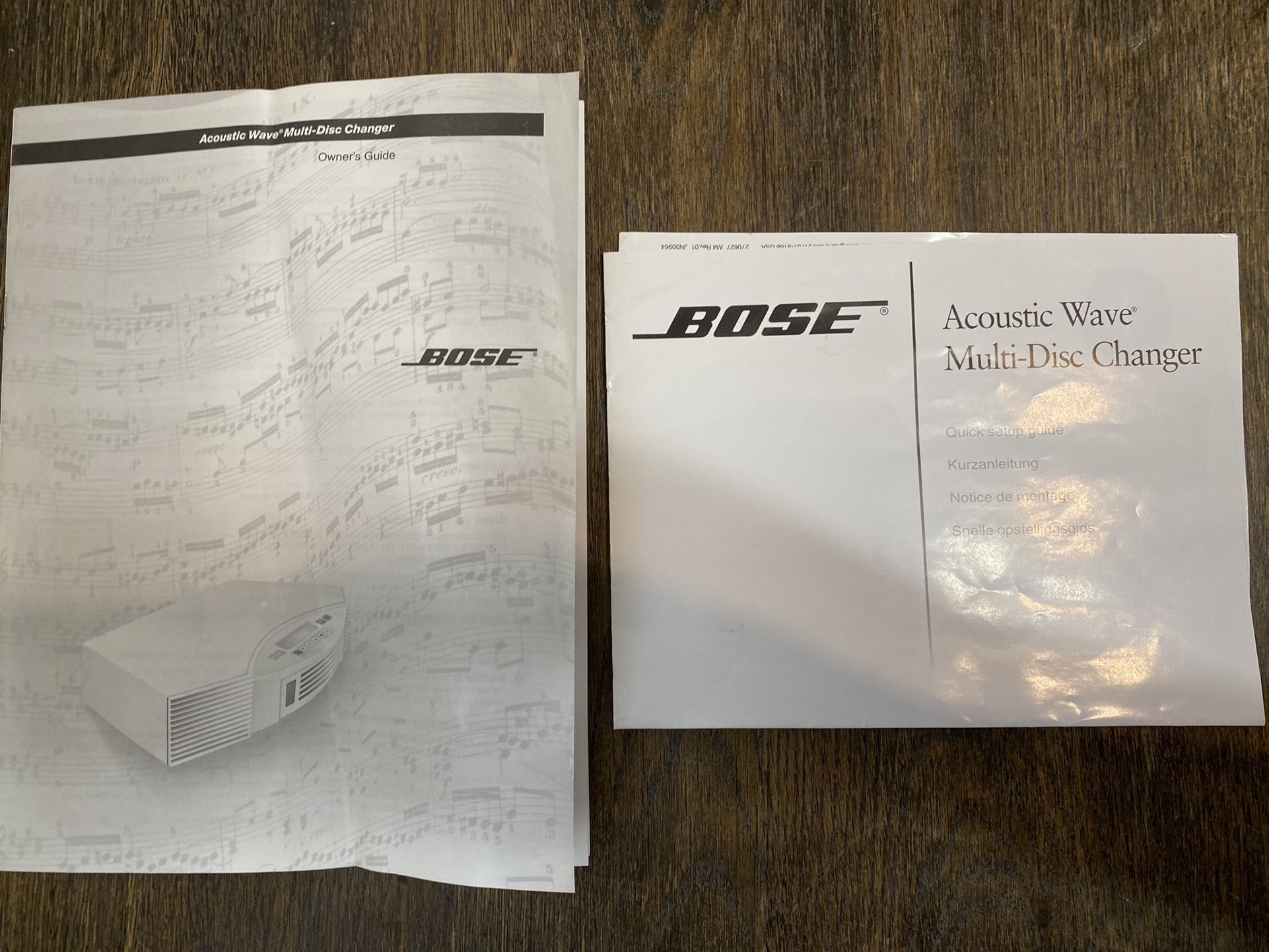 Bose Acoustic Multi-Disc Changer Owner’s Guide Quick Setup Set Up Multi Disc