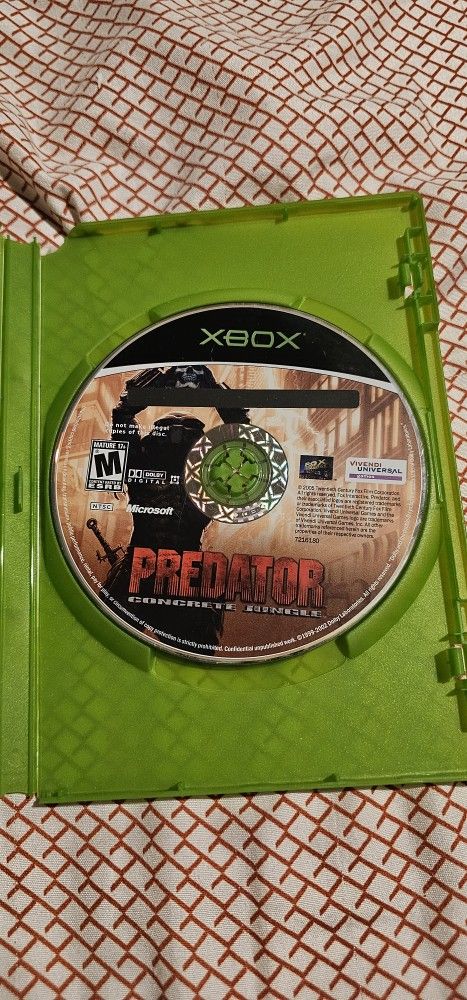 Original Xbox Predator Concrete Jungle RARE