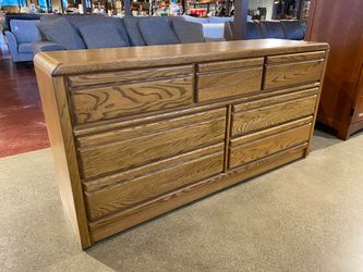Solid Wood Post Modern 7-Drawer Dresser