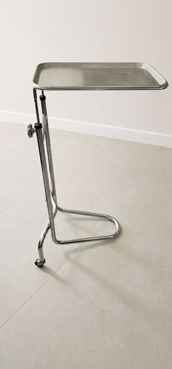 Adjustable Medical Instrument Tray Stand Stainless Steel Tray