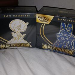 Pokemon Mega Evolution Lucario & Gardevoir ETBs