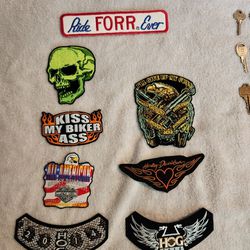 8 Harley Davidson and Motorcycle Related Patches