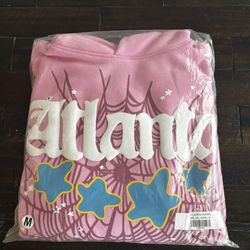Pink Atlanta Sp5der Hoodie Size M Brand New