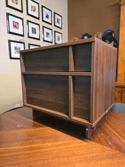 AllModern Ini Walnut 2-Drawer Nightstand – Modern Bedroom End Table