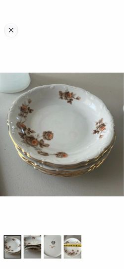 Vintage 6pcs of Antique Norway Rose soup bowls Norway Crafted In Bavaria / Germany Hand Wash Condition: Used (each item is inspected for quality an