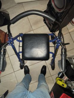 Blue Rollator Walker with Seat