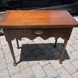 Antique rare, Sykes furniture hinged leaf top swivel foyer/dining table