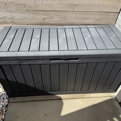 Black Resin Outdoor Storage Box