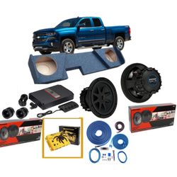 New Full Bass And Voice Package Kicker Audio For Chevy Silverado Or GMC Sierra Extended Can 2007 To 2018 