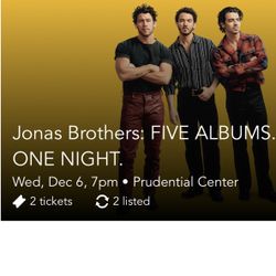Jonas Brother Tickets (2 Tickets)