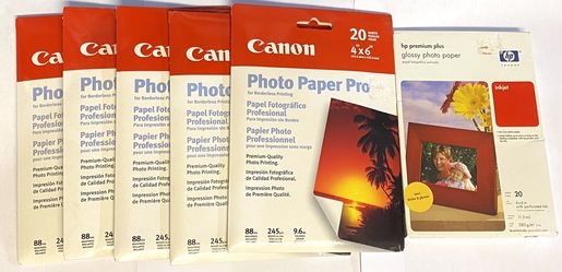 6 new packs of photo paper 20 per pack 4”x6”