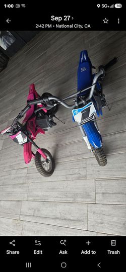 Two Hyper Kids Mini Dirt Bikes