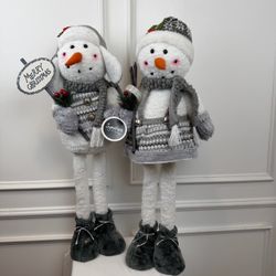Snowman Couple Christmas Decor – NEW with Tags ❄️ (approx. 30" tall)