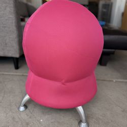 Safco Zenergy Ball Chair, Active Seating, Anti-Burst, Inflatable Chair for Home Office and Classroom, Pink Mesh