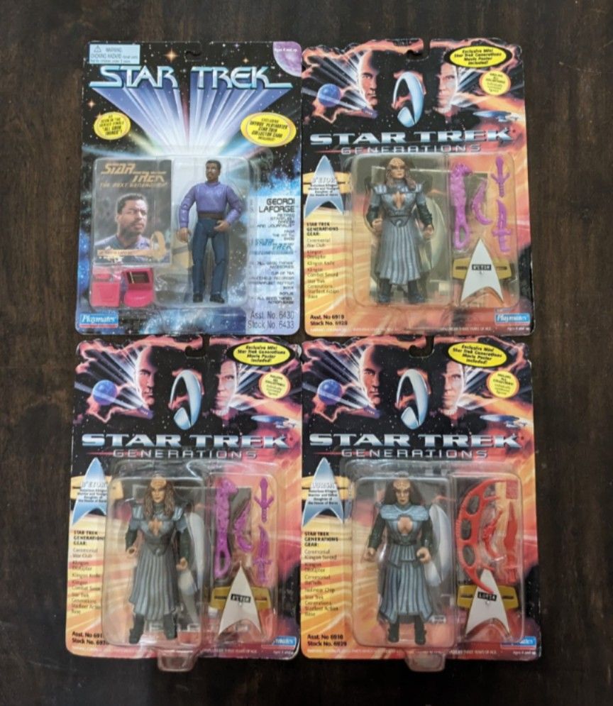 90's Star Trek TNG, DS9, and Original Sealed Action Figures.