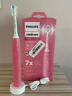 Philips Sonicare 4100 Electric Toothbrush – Rechargeable, Pressure Sensor, Pink