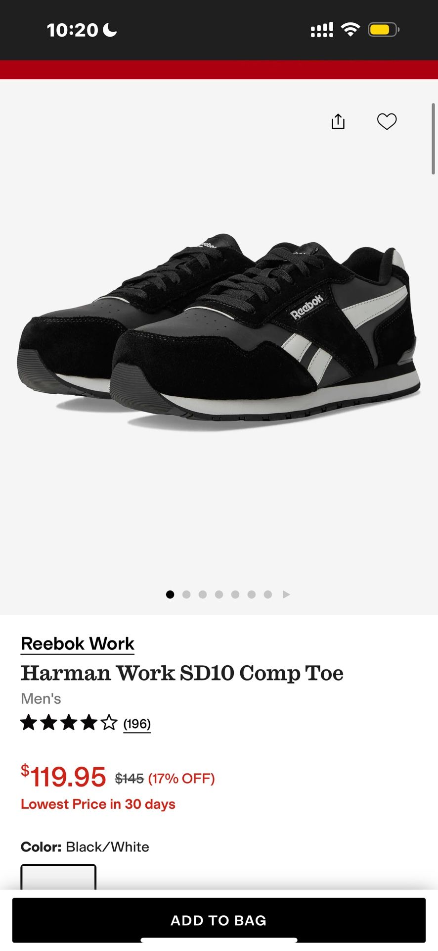 Women’s Reebok Steel Toe Shoes Black And White