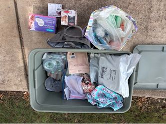 Huge bin nursing items