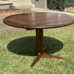 Mid Century Dining Room Table - Solid Teak Round Vintage 