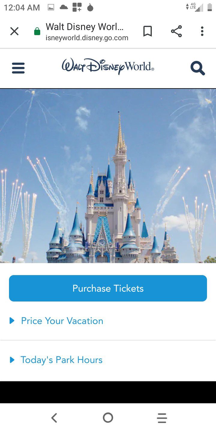 Disney world tickets