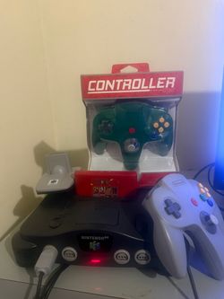 Nintendo 64 w/2 controllers and accessories