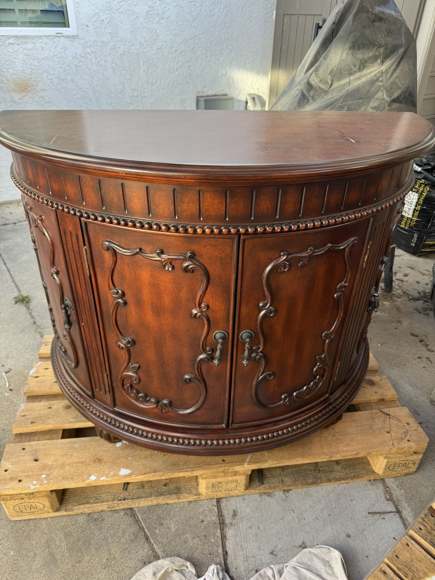 Ornate Entryway Cabinet