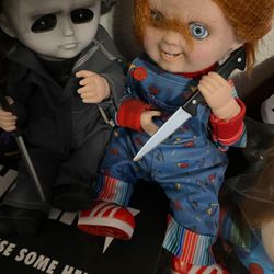 Chucky And Michael Myers Dolls