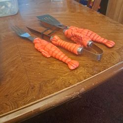 Lobster Utensils And Plates...NEW