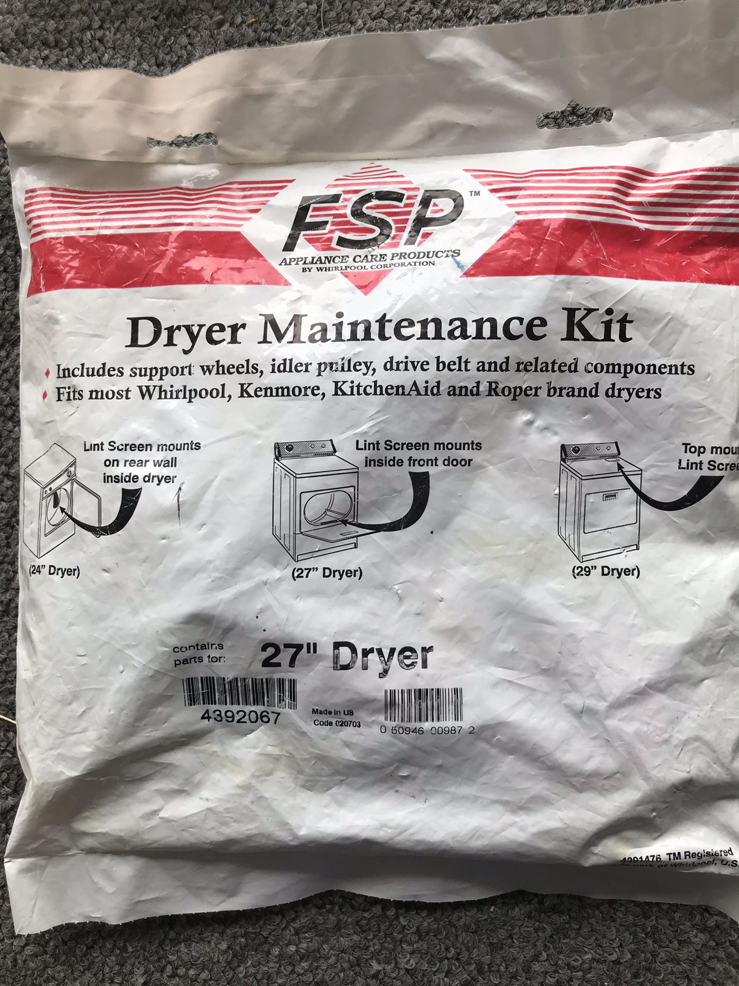 Dryer Maintenance Kit 4392067