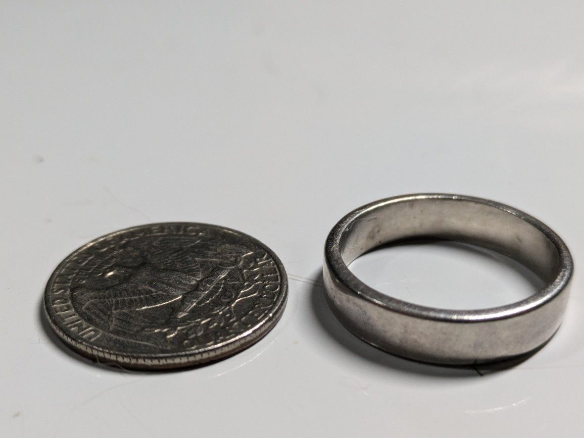 Anniversary, Wedding Stainless Steel Ring, Size 8, Like New