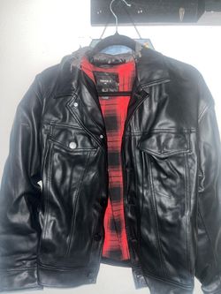 Forever 21 Men's Black Faux Leather Jacket