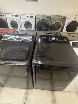 Samsung topload washer and dryer gas set
