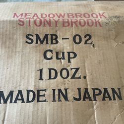 Vintage Meadowbrook Stonybrook Speckled Stoneware Coffee Cups