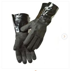 14 in. Insulated Waterproof/Oil and Heat Resistant BBQ, Smoker, Grill and Cooking Gloves (1-Pair)
