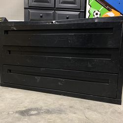 Black Steel File Cabinet 