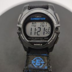 Vintage Timex Expedition INDIGLO Mens Military Tactical Digital Quartz Watch