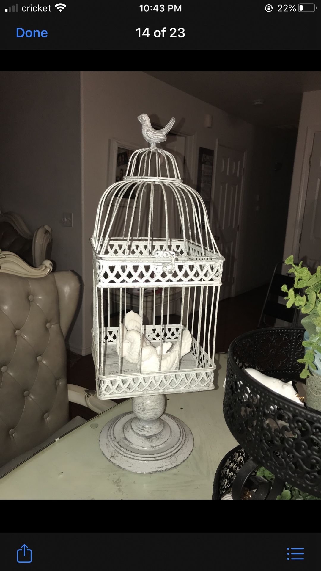 Large bird cage home decor