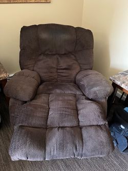 Brown recliner rocking chair