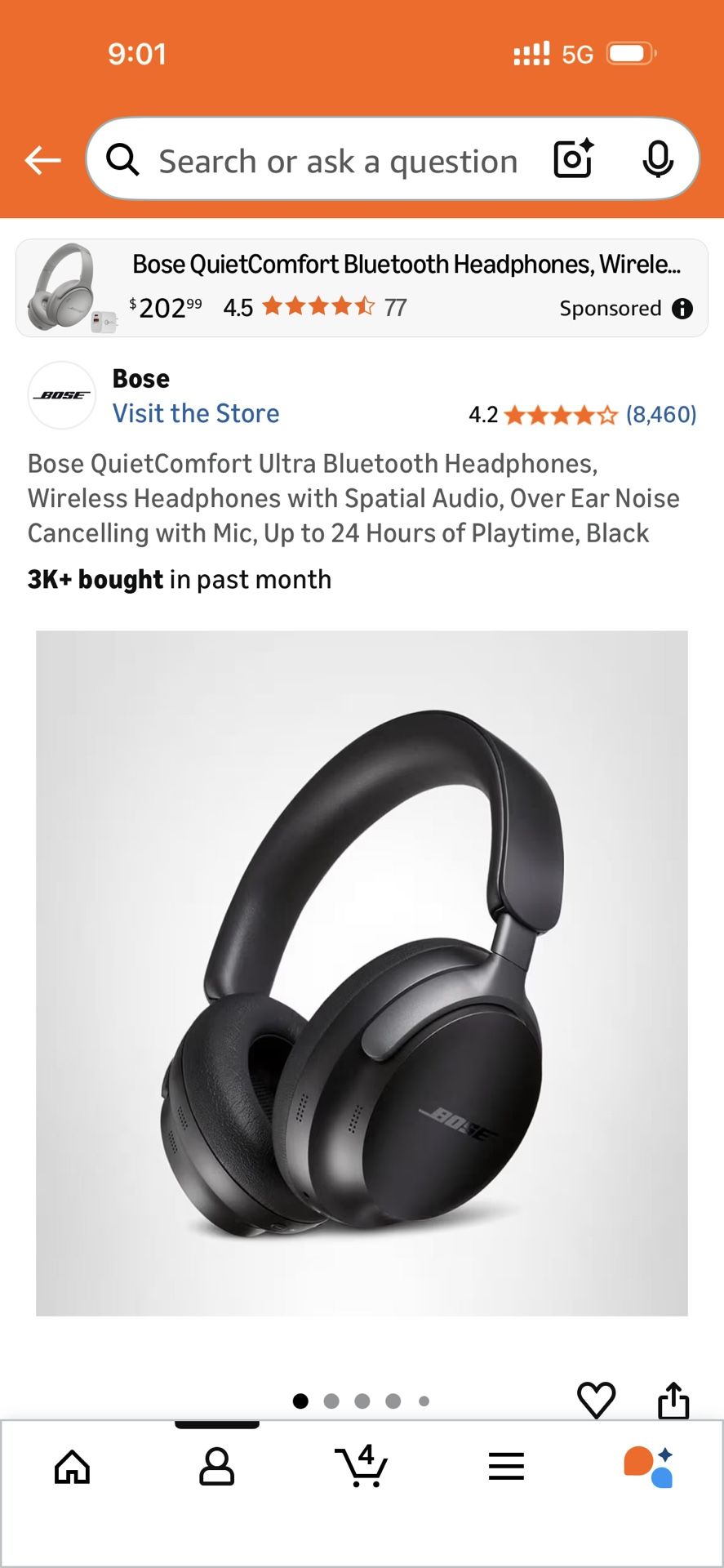 Like New Bose Quiet Comfort Ultra Blue Tooth Head Phones Never Used No Box Jus Head Phone And Charge Cord