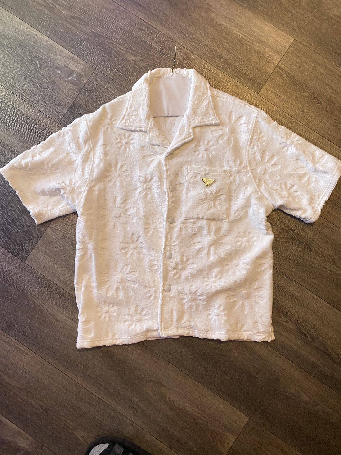 Men’s Summer Button Up T-shirt Prad