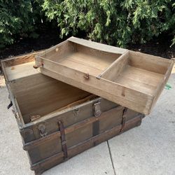 Antique Steamer Trunk (Early 1900s) – $125 OBO
