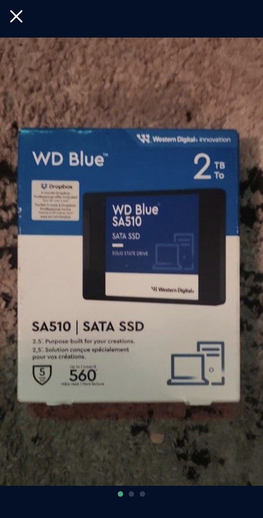 WD Blue SA510 2TB SATA SSD, 2.5" NiB 6 Gb/s