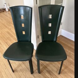 Antique Green Chairs 