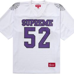 Supreme Spiderweb Football Jersey White - Size Large