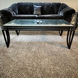 Sofa with Matching Chair and Three Tables 