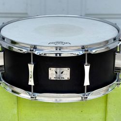 Pork Pie The Little Squealer Steel Shell Snare 14 x 6 in Flat Black for Drum Set