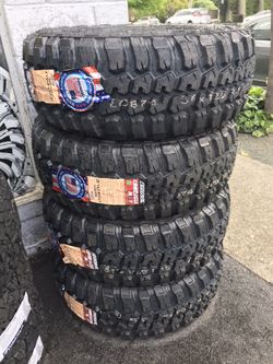 MUD TIRE SALE MANY SIZES AVAILABLE STARTING AT $439 FOR (SMALL 15”) STARTING AT $689 (33”)