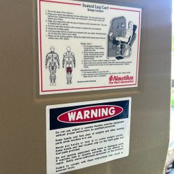 Nautilus Seated Leg Curl Work Out Machine 