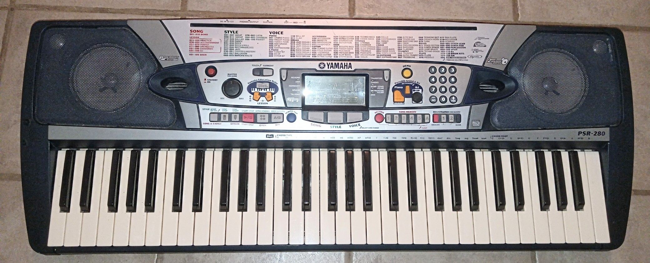 Yamaha PSR280 Keyboard Piano Synth MIDI DJ Mode power supply for Sale