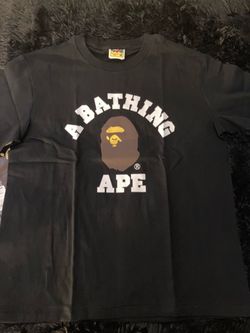 BAPE A Bathing Ape College Logo Tee Black Medium